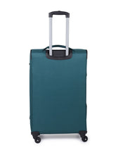 Load image into Gallery viewer, Unisex Set Of 3 Teal Solid Soft-sided Trolley Suitcases
