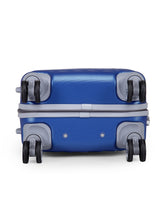 Load image into Gallery viewer, Teakwood Leathers Unisex Blue Textured Hard-Sided Cabin Trolley Suitcase
