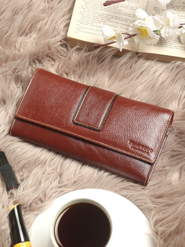 Teakwood Genuine Leather Brown Color Wallet