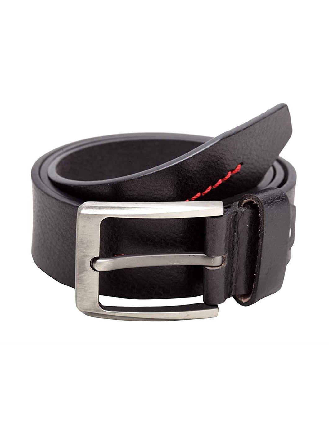 Teakwood Genuine Leather Black Textured Belt