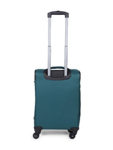 Load image into Gallery viewer, Unisex Teal Solid Soft-sided Cabin Trolley Suitcase (Small)
