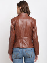 Load image into Gallery viewer, Teakwood Genuine Brown Leathers Women`s Jacket
