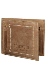 Load image into Gallery viewer, Teakwood Genuine Leather Men Solid Two Fold Leather Wallet
