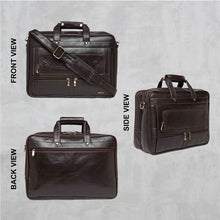 Load image into Gallery viewer, Teakwood Genuine Leather Laptop Bag - Brown
