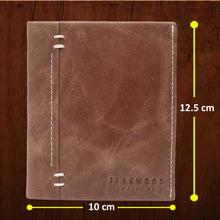 Load image into Gallery viewer, Teakwood Men Genuine Leather Textured Bi-Fold Wallet with Contrast Stitch
