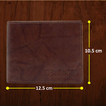 Load image into Gallery viewer, Teakwood Men Genuine Leather Brown Solid Bi fold Wallet
