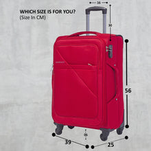 Load image into Gallery viewer, Teakwood Red Soft Sided Trolley Bag (Large)
