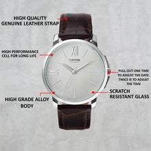 Load image into Gallery viewer, Teakwood Leather Brown Men&#39;s Analog Watch
