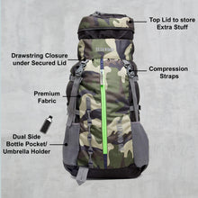 Load image into Gallery viewer, Teakwood Unisex Camouflage Print Travel Backpack with Multiple Pockets||Travel Backpack for Outdoor Sport Camp Hiking Trekking Bag Camping Rucksack
