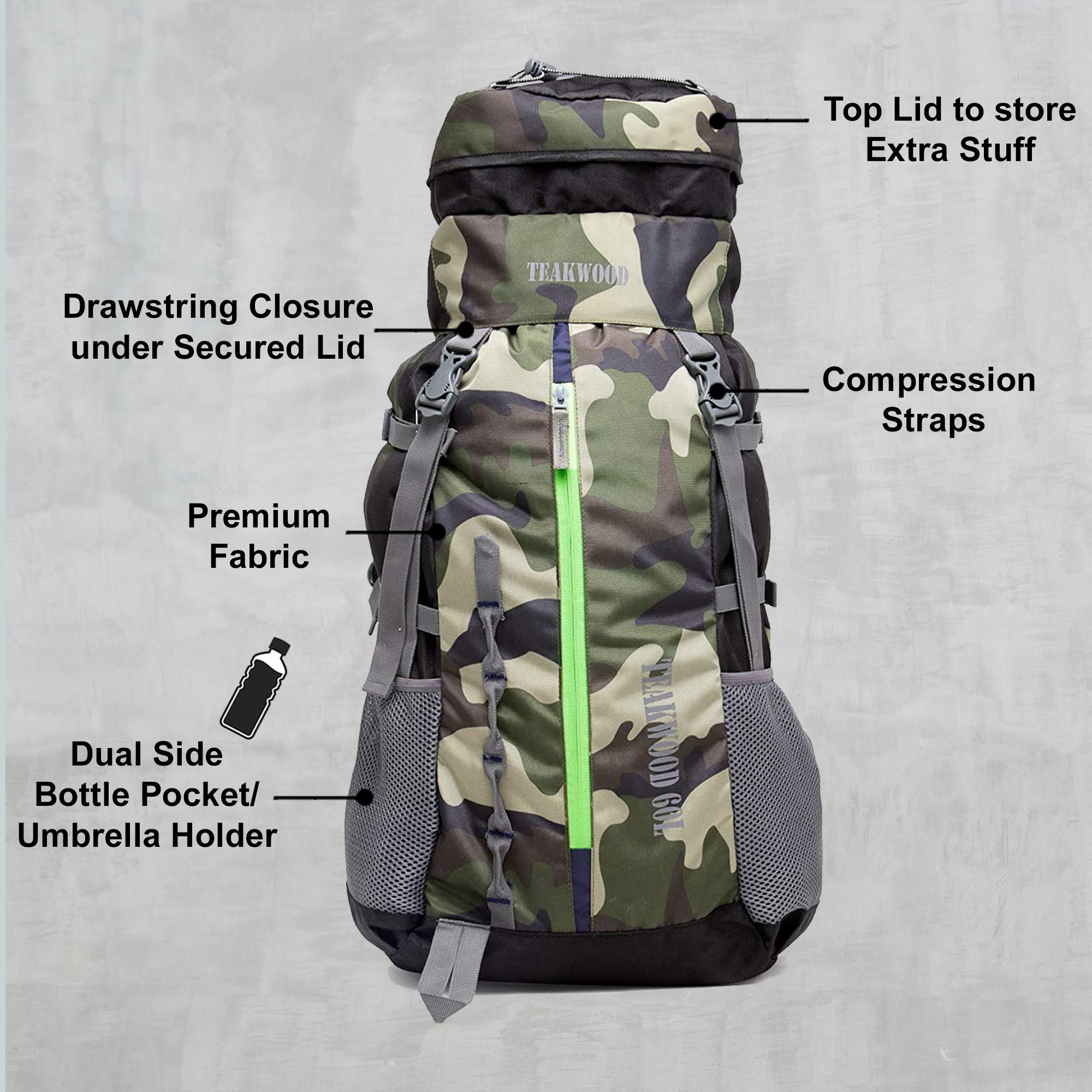 Camouflage travel backpack sale