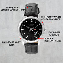 Load image into Gallery viewer, Teakwood leather Silver Men Analog Watch
