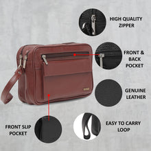 Load image into Gallery viewer, Genuine Leather Toiletry Bag (Jam)
