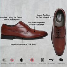 Load image into Gallery viewer, Teakwood Genuine Leather Brown Shoes
