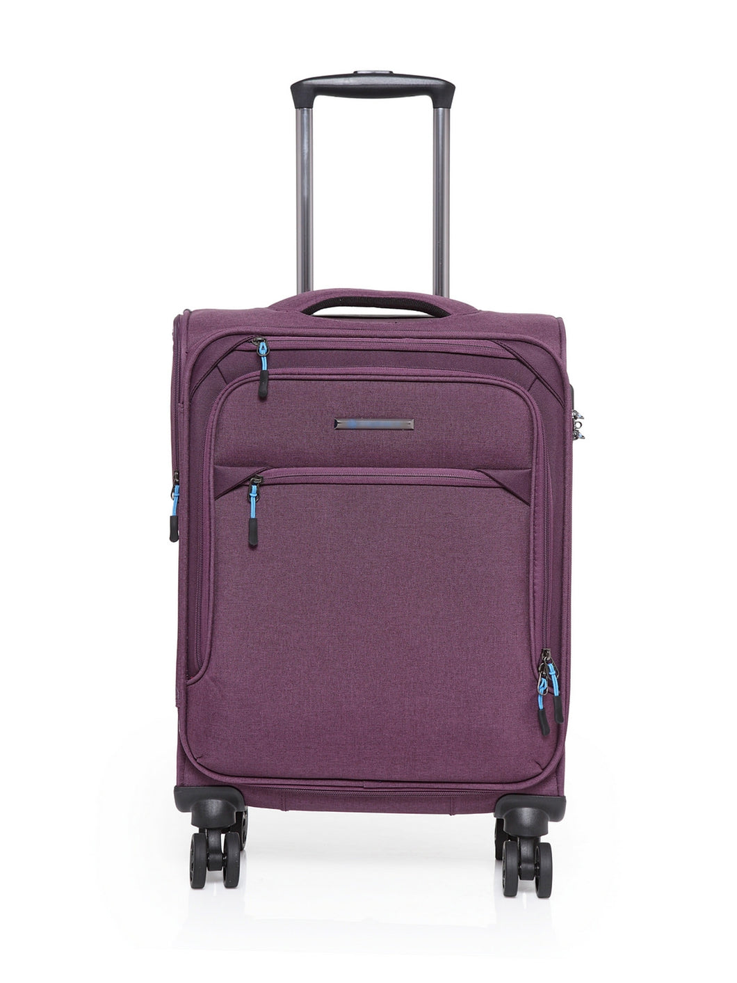 Teakwood Nylon Soft Sided Small Trolley Bag - Purple
